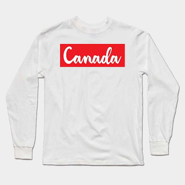 Canada Growing up Canadian Long Sleeve T-Shirt by ProjectX23